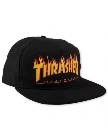 Thrasher Flame  Snapback black